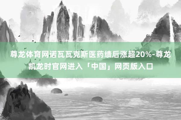 尊龙体育网诺瓦瓦克斯医药绩后涨超20%-尊龙凯龙时官网进入「中国」网页版入口